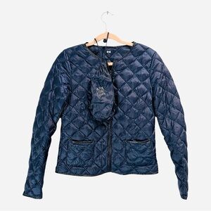 Rare‼️EUC Uniqlo Cropped Ultra Thin Down Zipped Quilted Women's Packable Jacket